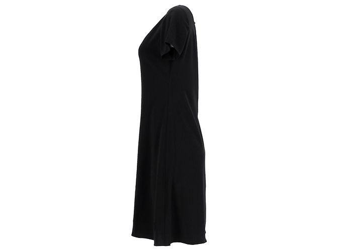 Abito Mini a Maniche Corte Theory in Triacetato Nero - vista 2