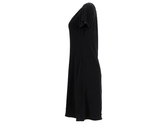 Abito Mini a Maniche Corte Theory in Triacetato Nero - vista 8