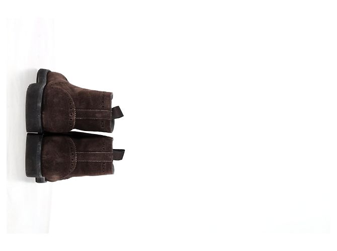 Stivali Chukka con taglio laser Tom Ford in suede marrone - vista 11
