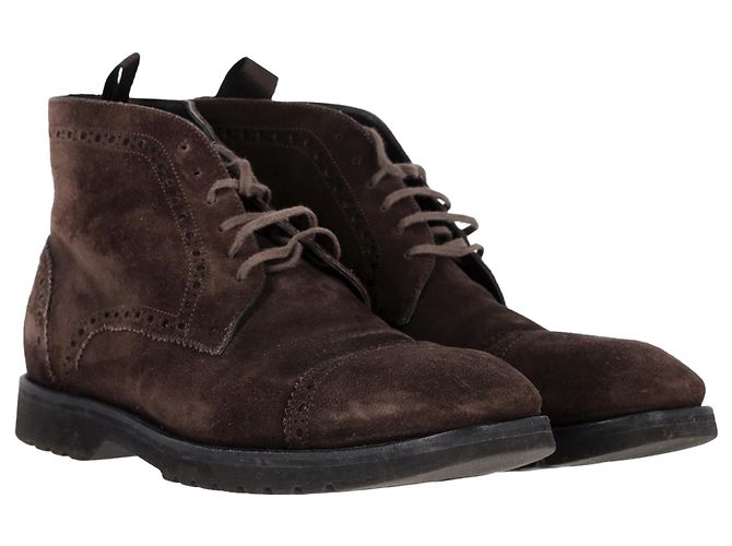 Stivali Chukka con taglio laser Tom Ford in suede marrone - vista 2