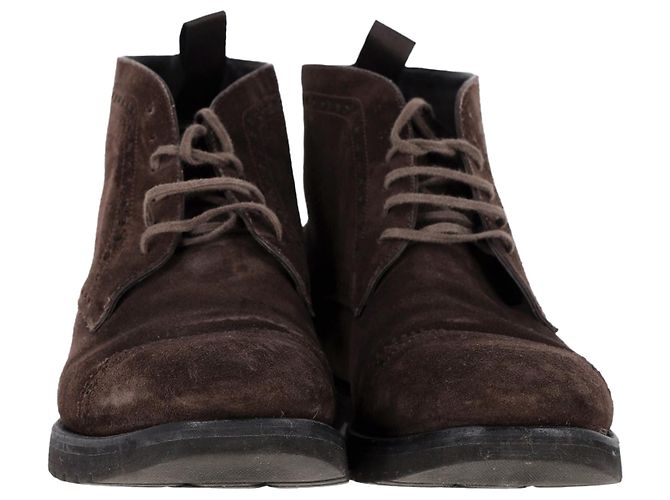 Stivali Chukka con taglio laser Tom Ford in suede marrone - vista 3