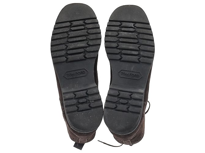 Stivali Chukka con taglio laser Tom Ford in suede marrone - vista 6