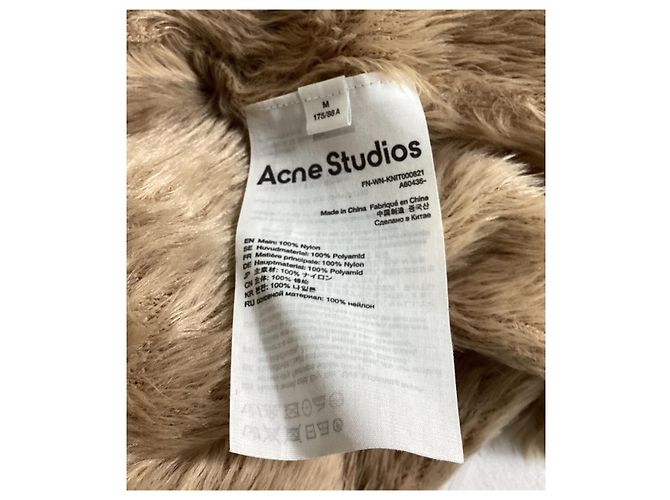 Cárdigan corto cepillado en nylon marrón de Acne Studios Castaño - vista 10