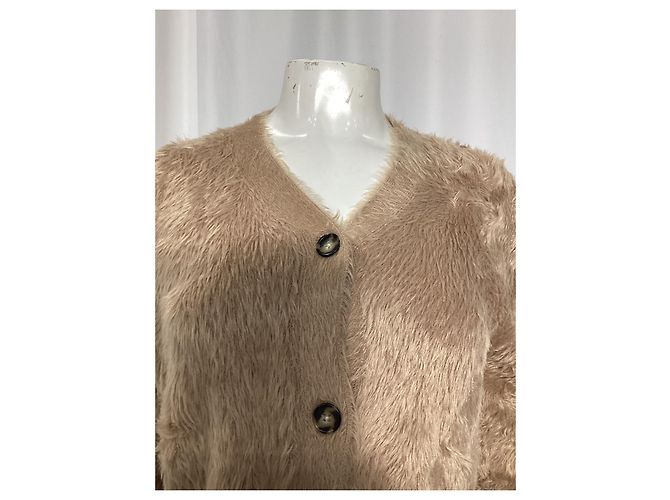 Cárdigan corto cepillado en nylon marrón de Acne Studios Castaño - vista 12