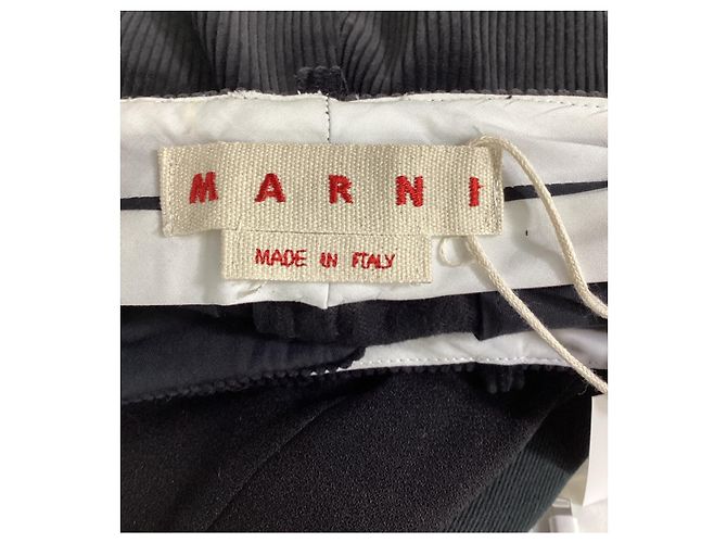Falda Mini A-Line Marni en pana negra Negro - vista 10