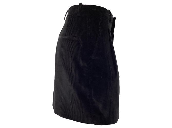 Falda Mini A-Line Marni en pana negra Negro - vista 2