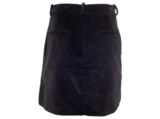 Falda Mini A-Line Marni en pana negra Negro - vista 3