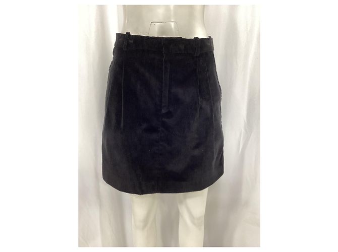 Falda Mini A-Line Marni en pana negra Negro - vista 6