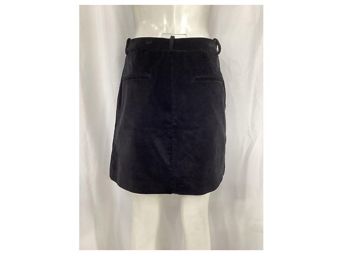 Falda Mini A-Line Marni en pana negra Negro - vista 8