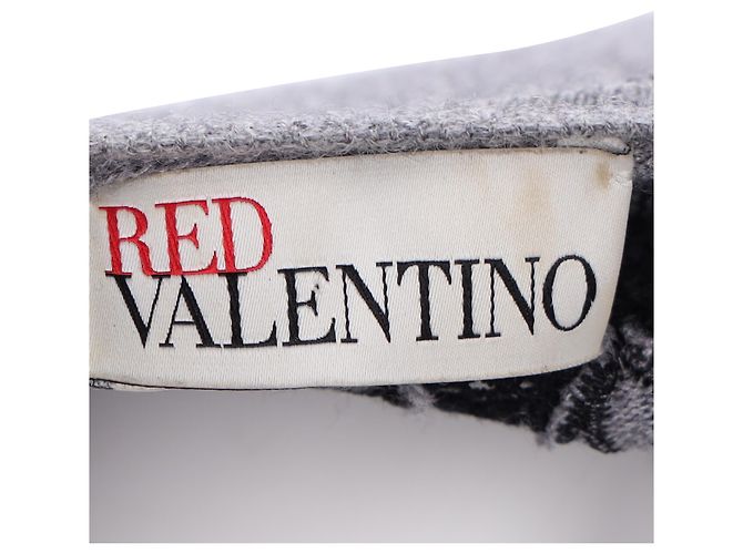 Grauer Wollcardigan mit Schleife von RED Valentino - Ansicht 4