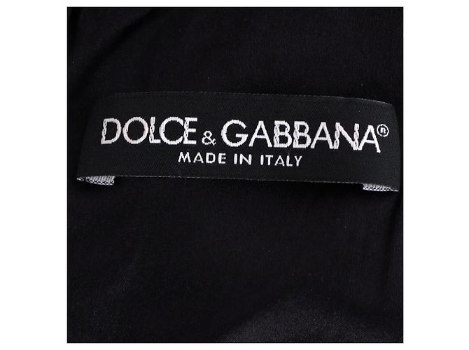 Vestido mini de algodón negro y rojo con detalles de encaje de lunares de Dolce & Gabbana - vista 4