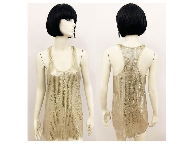 By Malene Birger Top da corsa con paillettes in oro e argento metallico M di Malene Birger D'oro - vista 3