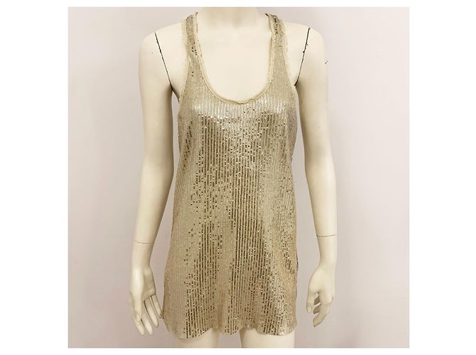 By Malene Birger Top da corsa con paillettes in oro e argento metallico M di Malene Birger D'oro - vista 5