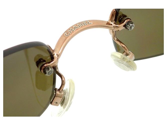 Gafas de sol sin montura bronce verde oscuro Chanel 4057 - vista 3