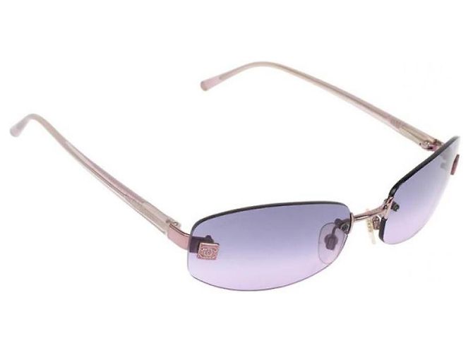 Chanel lila silberne randlose Sonnenbrille 4026 - Ansicht 3