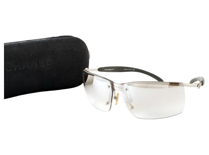 Chanel Silbergraue Gradient Randlose Sonnenbrille 4009 - Ansicht 2