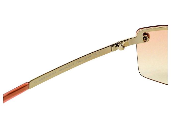 Christian Dior Christan Dior Silber Lachsrosa randlose Sonnenbrille Pink - Ansicht 6