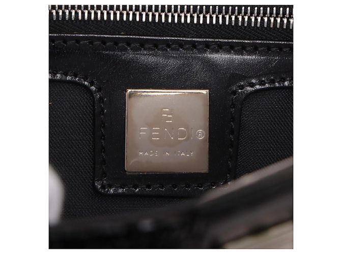 Borsa a tracolla Baguette in paillettes nere e perline Fendi Nero - vista 8
