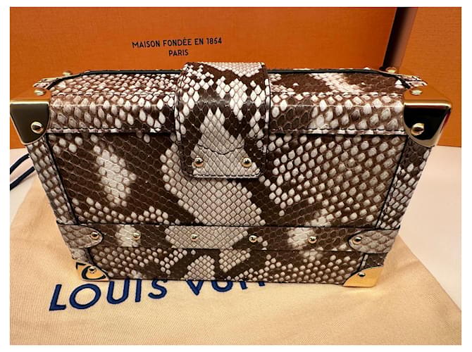 Python Clutch von Louis Vuitton Beige - Ansicht 3