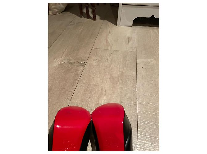Christian Louboutin Bianca 140 Kindergröße EU 37,5 Schwarz Rot - Ansicht 12
