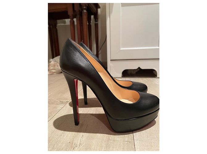Christian Louboutin Bianca 140 Kindergröße EU 37,5 Schwarz Rot - Ansicht 2