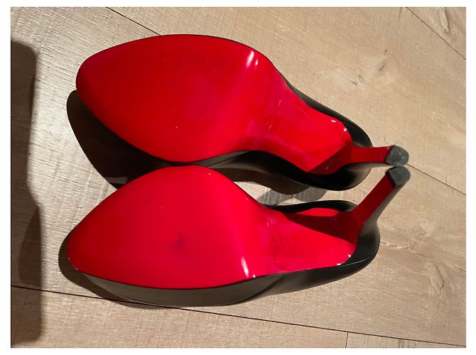 Christian Louboutin Bianca 140 Kindergröße EU 37,5 Schwarz Rot - Ansicht 22