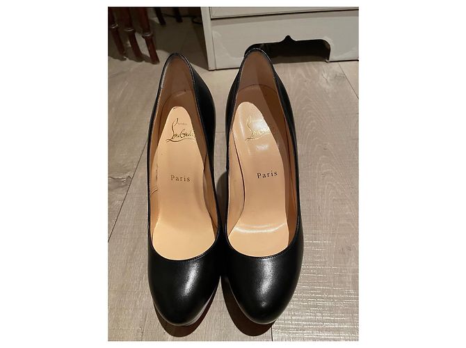 Christian Louboutin Bianca 140 Kindergröße EU 37,5 Schwarz Rot - Ansicht 3