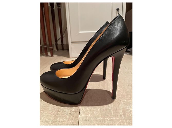 Christian Louboutin Bianca 140 Kindergröße EU 37,5 Schwarz Rot - Ansicht 4