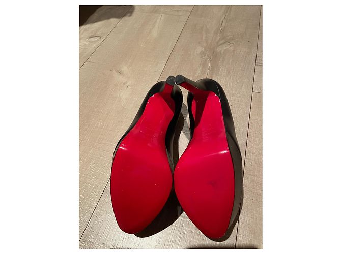 Christian Louboutin Bianca 140 Kindergröße EU 37,5 Schwarz Rot - Ansicht 5