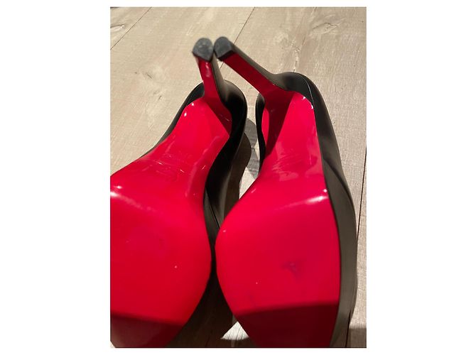Christian Louboutin Bianca 140 Kindergröße EU 37,5 Schwarz Rot - Ansicht 6