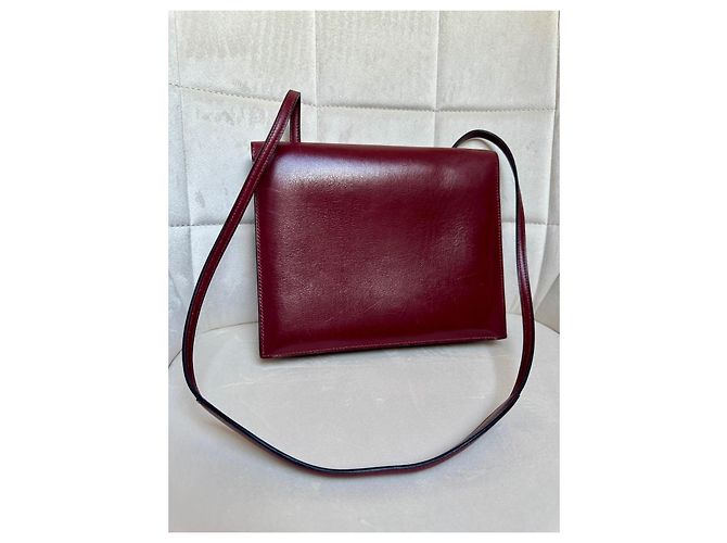 Lydie Borsa Hermès Ex Libris bordeaux in ottime condizioni Bordò - vista 13