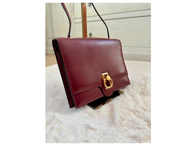 Lydie Borsa Hermès Ex Libris bordeaux in ottime condizioni Bordò - vista 15