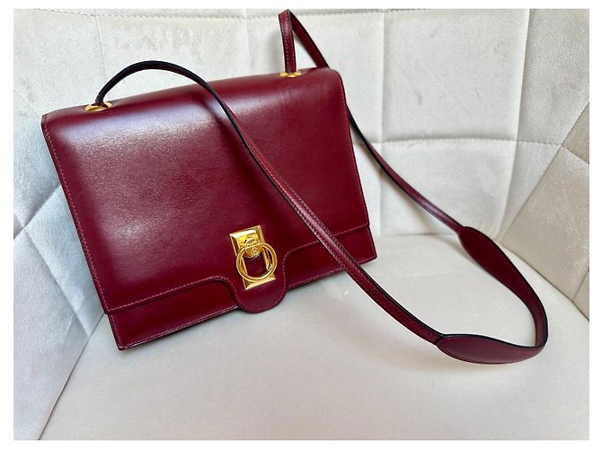 Lydie Borsa Hermès Ex Libris bordeaux in ottime condizioni Bordò - vista 2