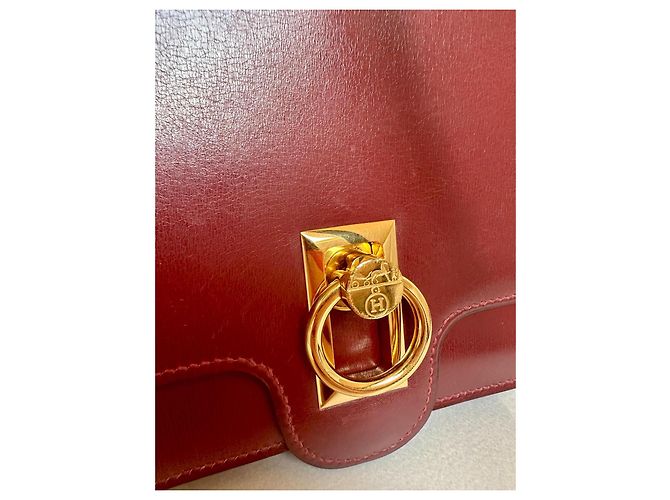 Lydie Borsa Hermès Ex Libris bordeaux in ottime condizioni Bordò - vista 4