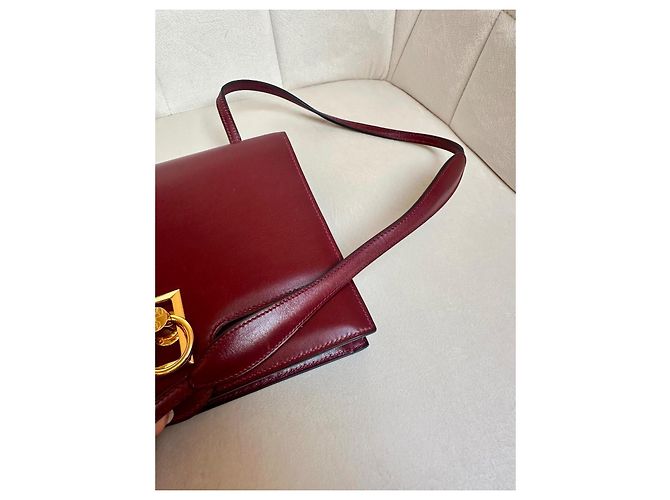 Lydie Borsa Hermès Ex Libris bordeaux in ottime condizioni Bordò - vista 8