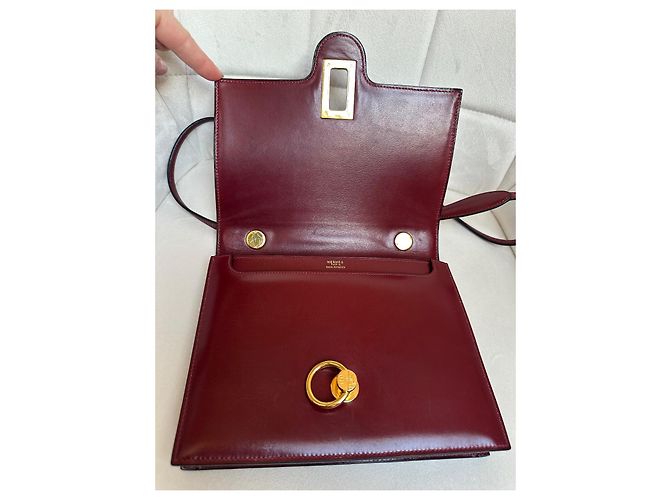 Lydie Borsa Hermès Ex Libris bordeaux in ottime condizioni Bordò - vista 9