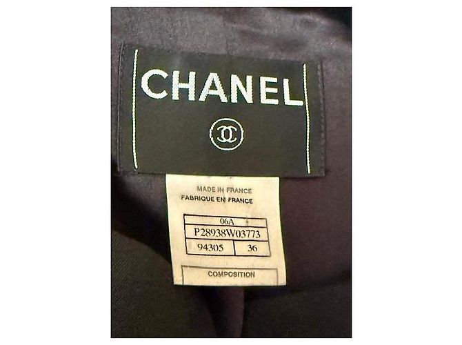 Chanel Jacke aus schwarzem Tweed Größe 36 - Ansicht 4
