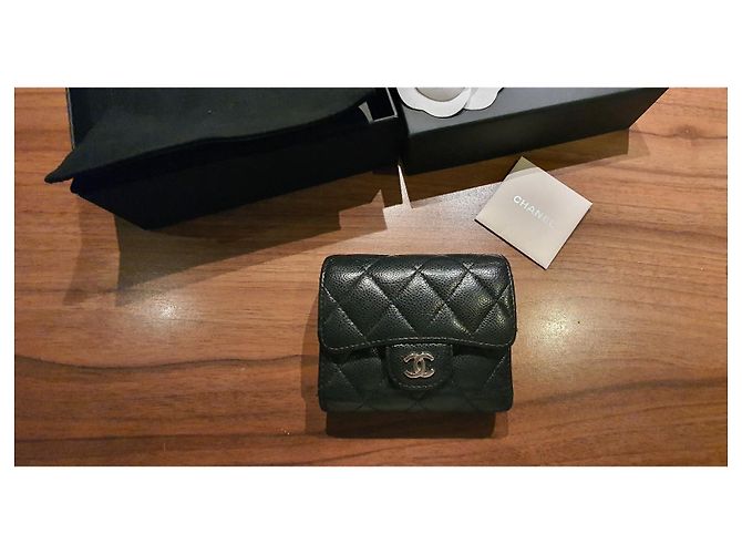 Wallet On Chain Cartera de cuero caviar de Chanel Negro - vista 10