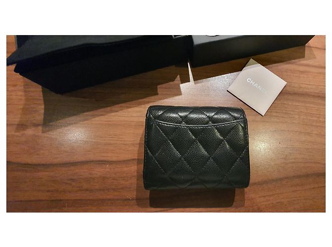 Wallet On Chain Cartera de cuero caviar de Chanel Negro - vista 9
