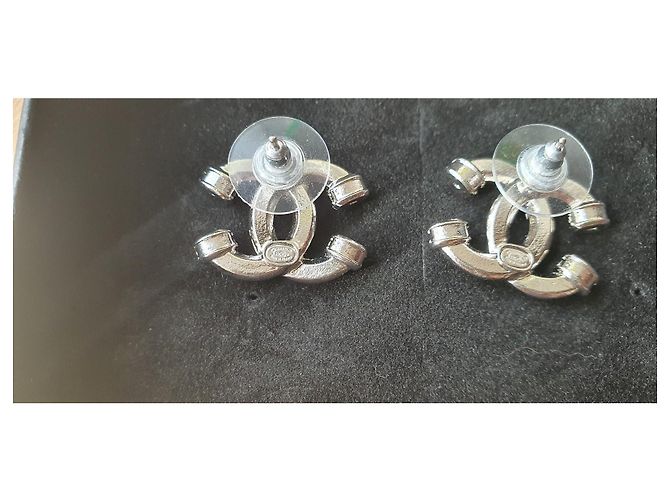 Orecchini Chanel argentati in metallo Argento - vista 2