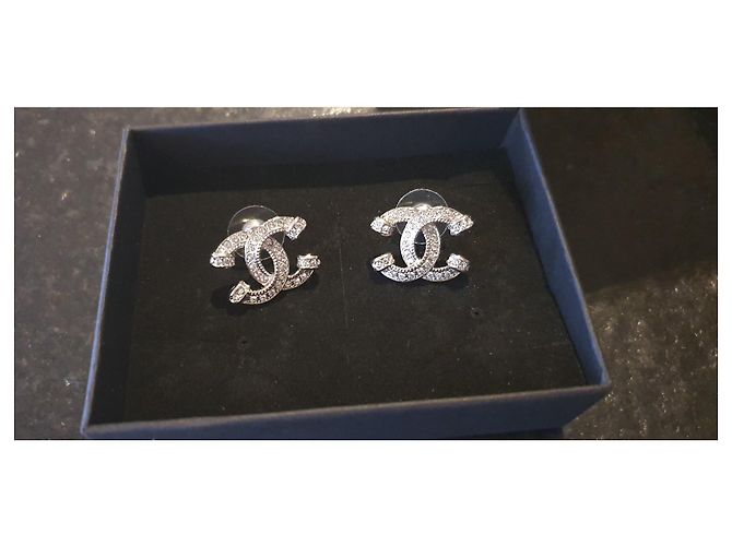 Orecchini Chanel argentati in metallo Argento - vista 5