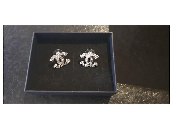 Orecchini Chanel argentati in metallo Argento - vista 6