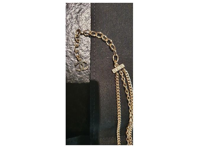 Chanel Choker Halskette Gold Gold hardware - Ansicht 2