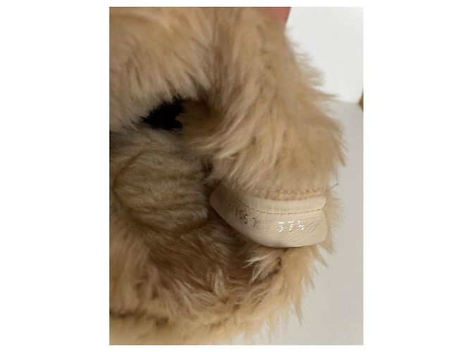 Stivali in shearling foderati in pelliccia Chanel Cammello - vista 7