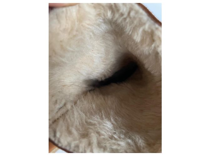 Stivali in shearling foderati in pelliccia Chanel Cammello - vista 9