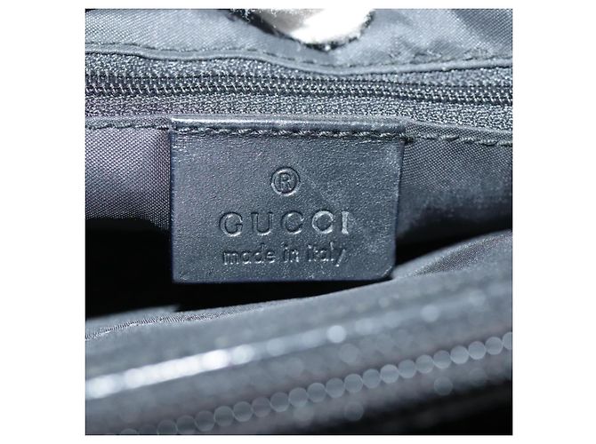 Borsa a mano in nylon nero GUCCI Bamboo 002 1010 3444 Auth ep7044 - vista 19