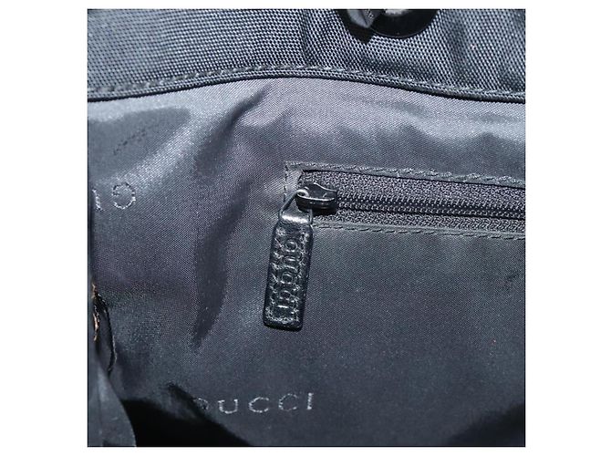 Borsa a mano in nylon nero GUCCI Bamboo 002 1010 3444 Auth ep7044 - vista 21