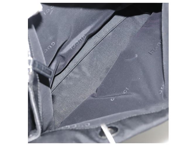 Borsa a mano in nylon nero GUCCI Bamboo 002 1010 3444 Auth ep7044 - vista 25