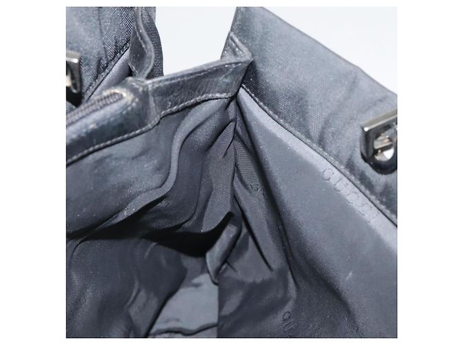Borsa a mano in nylon nero GUCCI Bamboo 002 1010 3444 Auth ep7044 - vista 26