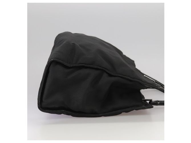 Borsa a mano in nylon nero GUCCI Bamboo 002 1010 3444 Auth ep7044 - vista 4
